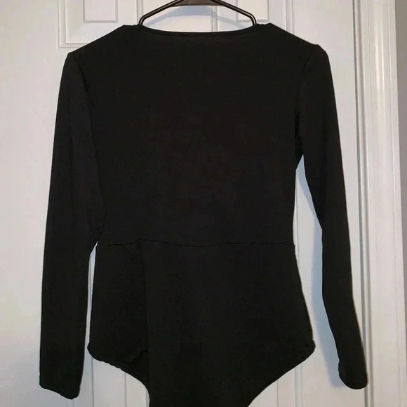 Black Lace Up Bodysuit - Picture 3 of 3